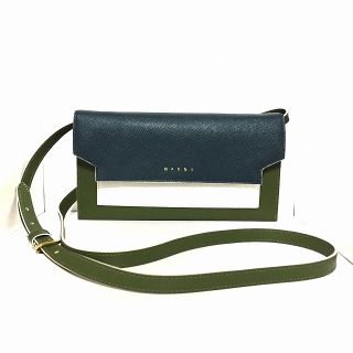 マルニ(Marni)のマルニ 財布 - カーキ×ブルーグリーン×白(財布)