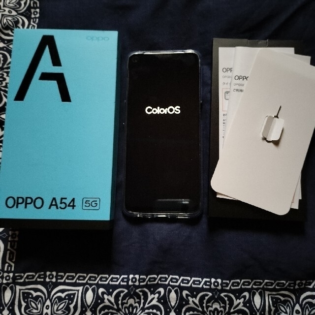 最新のデザイン OPPO A54 5G OPG02 シルバーブラック simロック