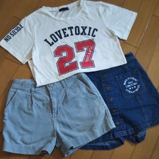 ラブトキシック(lovetoxic)の150 ラブトキ Tシャツ ショートパンツ 3点セット(パンツ/スパッツ)