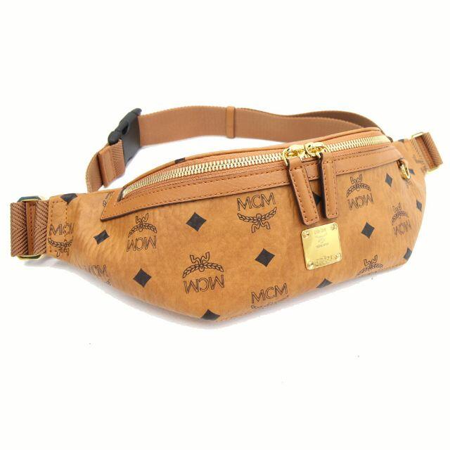 豪奢な MCM 中古 ブラウン ヴィセトス ウエストポーチ エムシーエム
