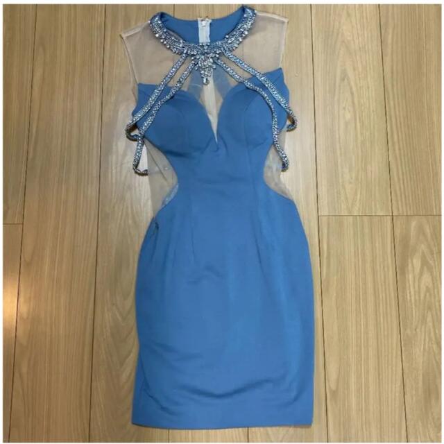 AngelR(エンジェルアール)のジェシカ　jessica キャバドレス　ビジュー　水色　ブルー　エンジェルアール レディースのフォーマル/ドレス(ナイトドレス)の商品写真