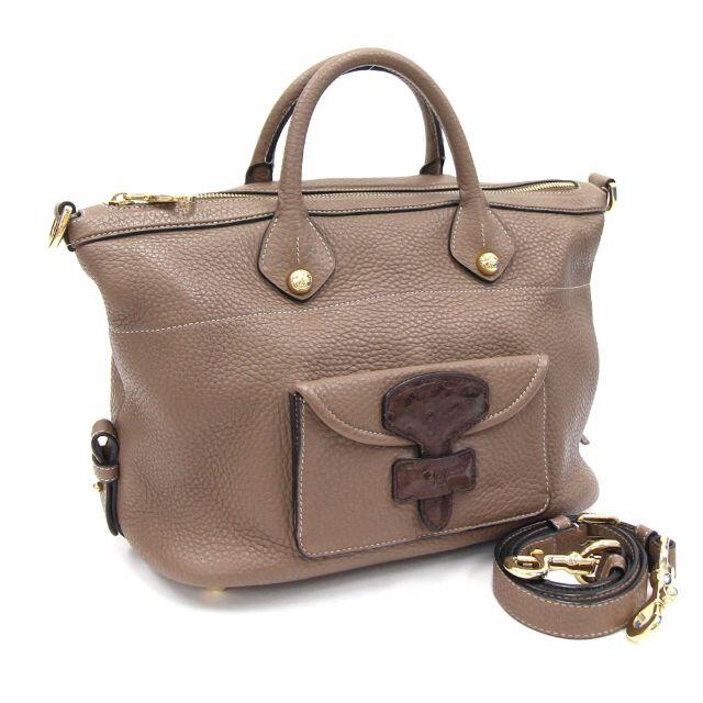公式】 - LOEWE ロエベ レザー ブラウン メイ35 2WAYハンドバッグ