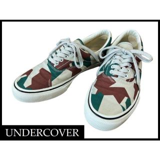 アンダーカバー(UNDERCOVER)の定2.7万 アンダーカバー 21ss 迷彩 キャンバス デッキ シューズ L(スニーカー)