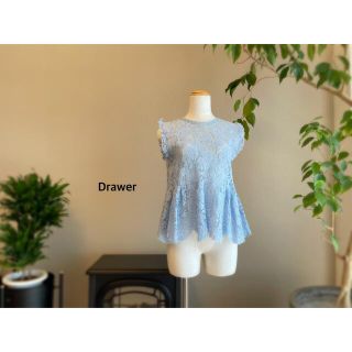 ドゥロワー(Drawer)のDrawer レースバックジップブラウス　(シャツ/ブラウス(半袖/袖なし))