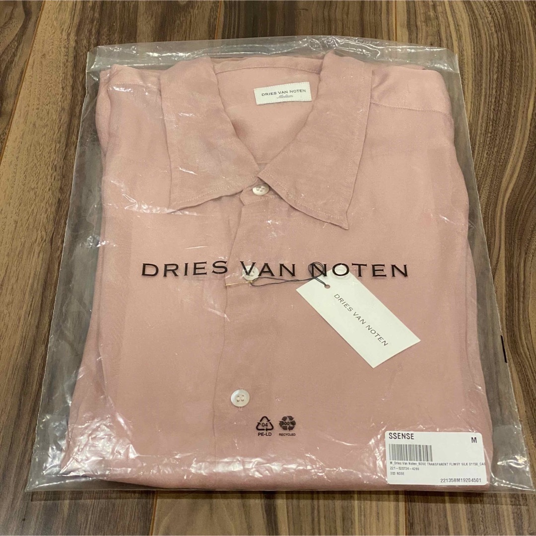 新品 DRIES VAN NOTEN ドリス ピンク シルクシャツ M ジヨン着