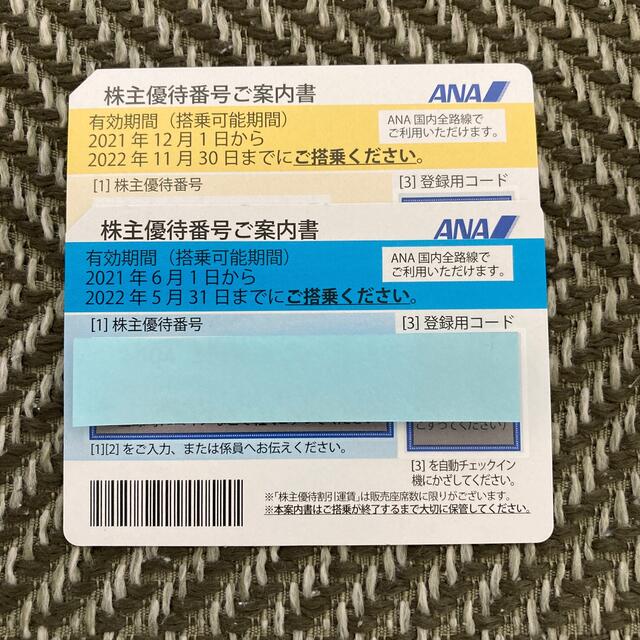 ANA 株主優待券 2枚 チケットの優待券/割引券(その他)の商品写真