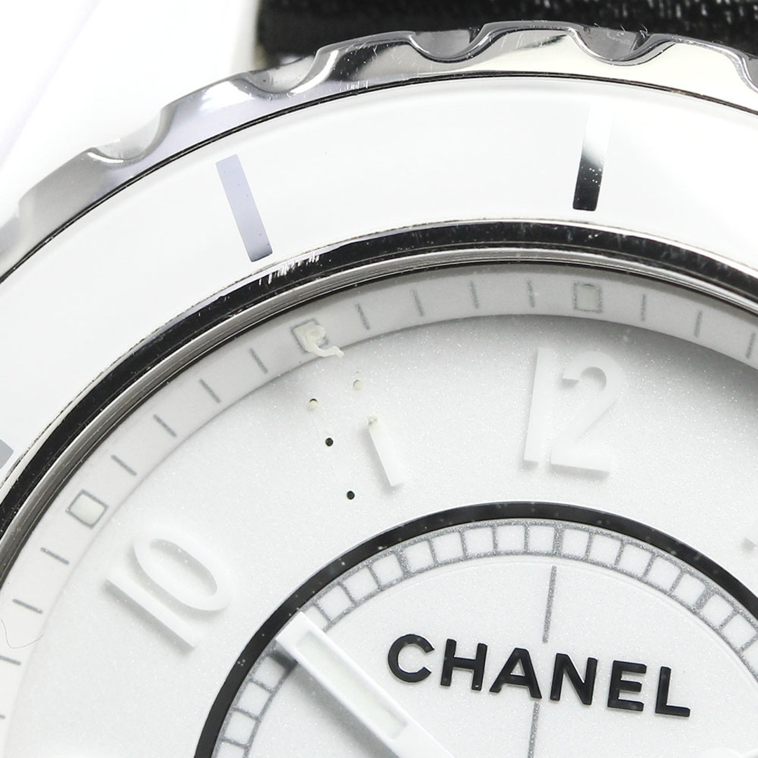 シャネル CHANEL H3443 J12 ホワイトファントム 自動巻き メンズ 良品 _701874【ev20】