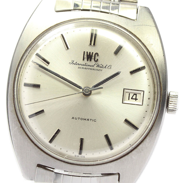 ☆訳あり【IWC SCHAFFHAUSEN】IWC Cal.8541B デイト 自動巻き メンズ_683758【ev20】