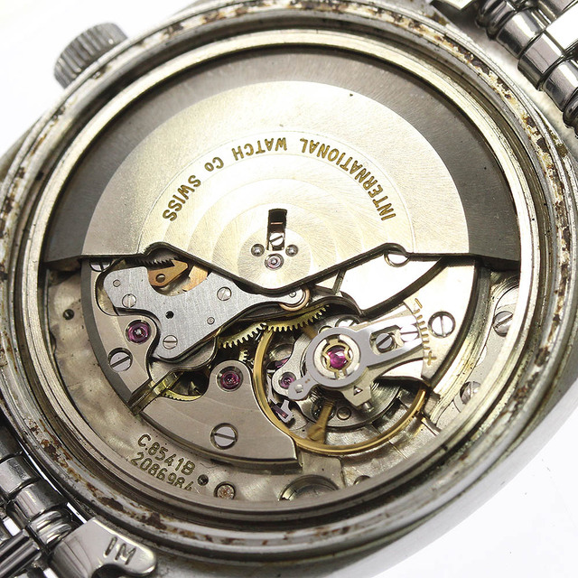 ☆訳あり【IWC SCHAFFHAUSEN】IWC Cal.8541B デイト 自動巻き メンズ_683758【ev20】