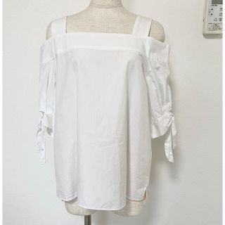 ダブルスタンダードクロージング(DOUBLE STANDARD CLOTHING)のオープンショルダー　コットンブラウス(シャツ/ブラウス(半袖/袖なし))