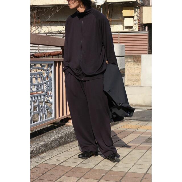 comoli 22ss シルクトラックニット　セットアップ　ネイビー　1