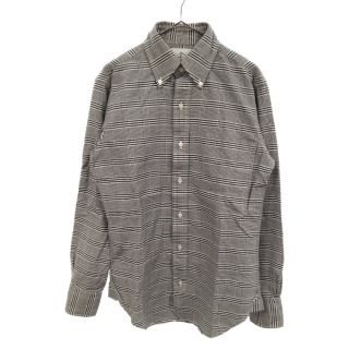 ブラックフリース(BLACK FLEECE)のBLACK FLEECE ブラック フリース BY BROOKS BROTHERS ブルックスブラザーズ ボタンダウン チェック長袖ドレスシャツ ブラック/ホワイト(シャツ)