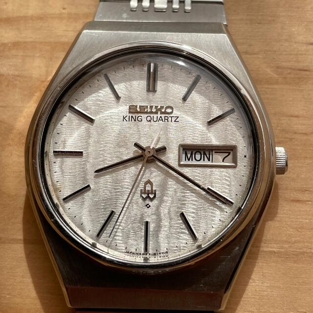 SEIKO(セイコー)のキングクォーツ　1977年　ヴィンテージ　白樺風文字盤 メンズの時計(腕時計(アナログ))の商品写真