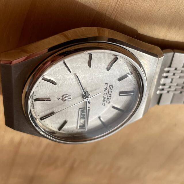 SEIKO(セイコー)のキングクォーツ　1977年　ヴィンテージ　白樺風文字盤 メンズの時計(腕時計(アナログ))の商品写真