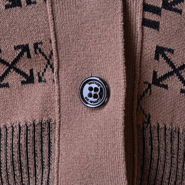 Off-White - OFF-WHITE モノグラム クロップド カーディガンの Off-White - OFF-WHITE モノグラム クロップド カーディガンの