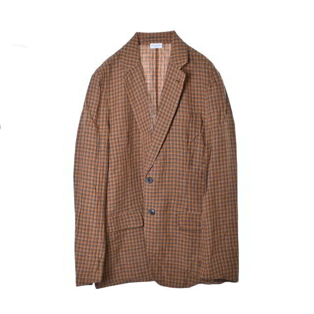 DRIES VAN NOTEN(ドリスヴァンノッテン)のDRIES VAN NOTEN リネン チェック セットアップ メンズのジャケット/アウター(その他)の商品写真