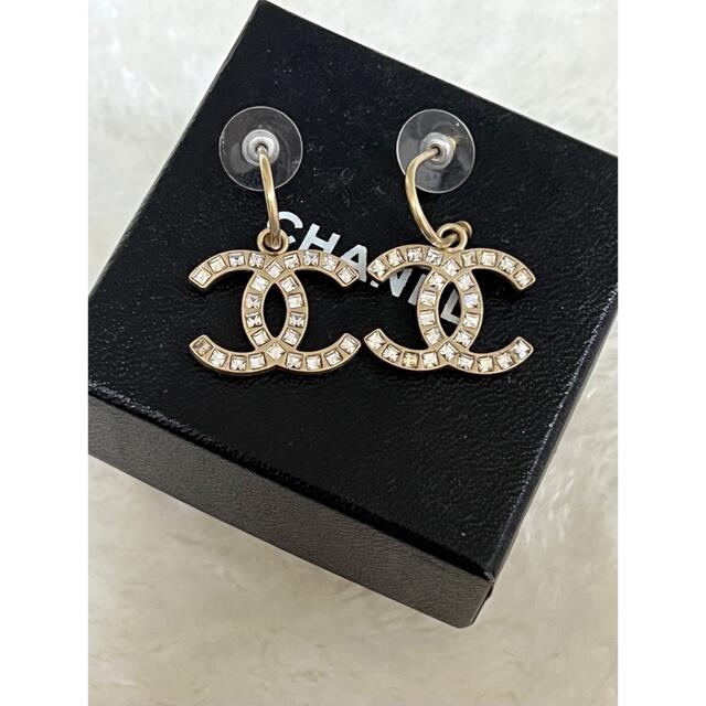 CHANEL シャネル ラインストーン フープ ピアス gajahmadafm.co.id
