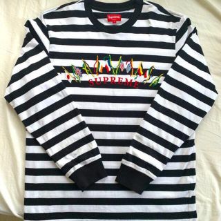 Tシャツ/カットソー(七分/長袖)supreme Multi Stripe L/S Top 18ss M ロンT