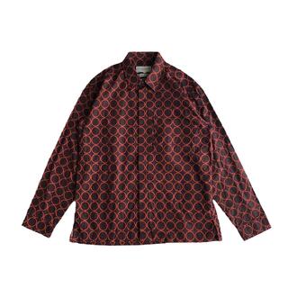 コムデギャルソン(COMME des GARCONS)の未使用品 高品質 日本製 古着 総柄レギュラーカラーシャツ Mサイズ(シャツ)