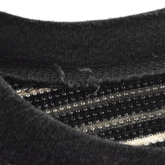 SUPREME シュプリーム 19SS Stripe Thermal S/S Top ロゴ刺繍 ボーダー サーマル 半袖Tシャツ ブラック
