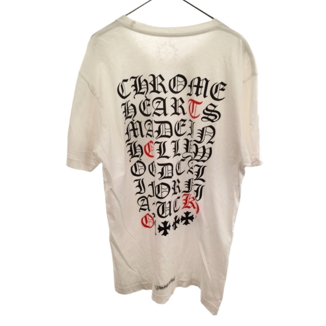Chrome Hearts(クロムハーツ)のCHROME HEARTS クロムハーツ バック英字ロゴプリントTシャツ ホワイト メンズのトップス(Tシャツ/カットソー(半袖/袖なし))の商品写真