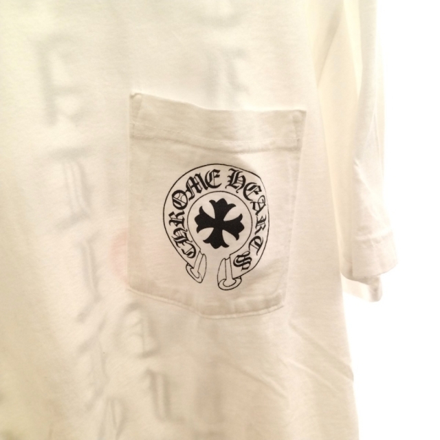 Chrome Hearts(クロムハーツ)のCHROME HEARTS クロムハーツ バック英字ロゴプリントTシャツ ホワイト メンズのトップス(Tシャツ/カットソー(半袖/袖なし))の商品写真