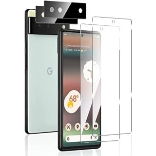 Google Pixel 6a ガラスフィルム 2枚 + カメラフィルム2枚(保護フィルム)