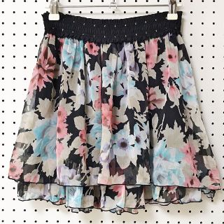 イング(INGNI)のINGNI 花柄シフォンミニスカート(ミニスカート)