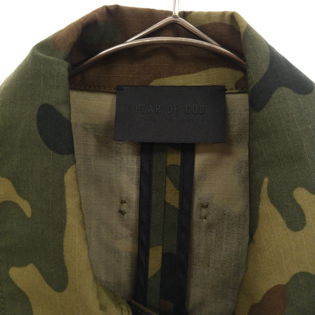 FEAR OF GOD(フィアオブゴッド)のFEAR OF GOD フィアオブゴッド SEVENTH COLLECTION Camo Print Military Coat セブンスコレクション カモ プリント ロングコート ジャケット 迷彩 メンズのジャケット/アウター(フライトジャケット)の商品写真