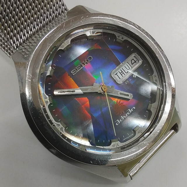 SEIKO(セイコー)のセイコー　アドバン　ヴィンテージ　自動巻　２５石　ホログラム文字盤　カットガラス メンズの時計(腕時計(アナログ))の商品写真