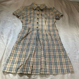 バーバリー(BURBERRY)のバーバリー　ミニ　ワンピース シャツワンピ　Burberry 38 レディース(ミニワンピース)