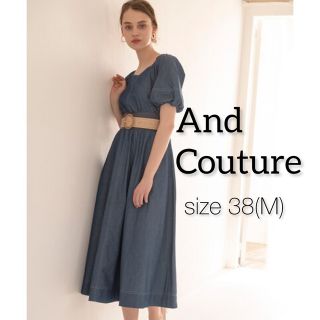 アンドクチュール(And Couture)の【人気完売】And Couture ウエストリブライトデニムワンピース 2way(ロングワンピース/マキシワンピース)