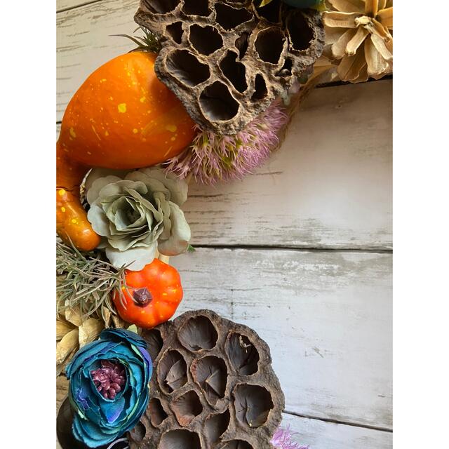 スワンリース クリスマスリース ハロウィンリース フラワーリース ドアリース 150】フラワーリースハロウィンリース玄関リース