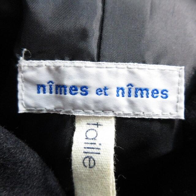 NIMES(ニーム)のニーム nimes et nimes コート フード ミドル丈 ウール 1 黒 レディースのジャケット/アウター(その他)の商品写真