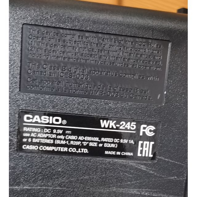 CASIO WK-245 電子キーボード 楽器の鍵盤楽器(電子ピアノ)の商品写真