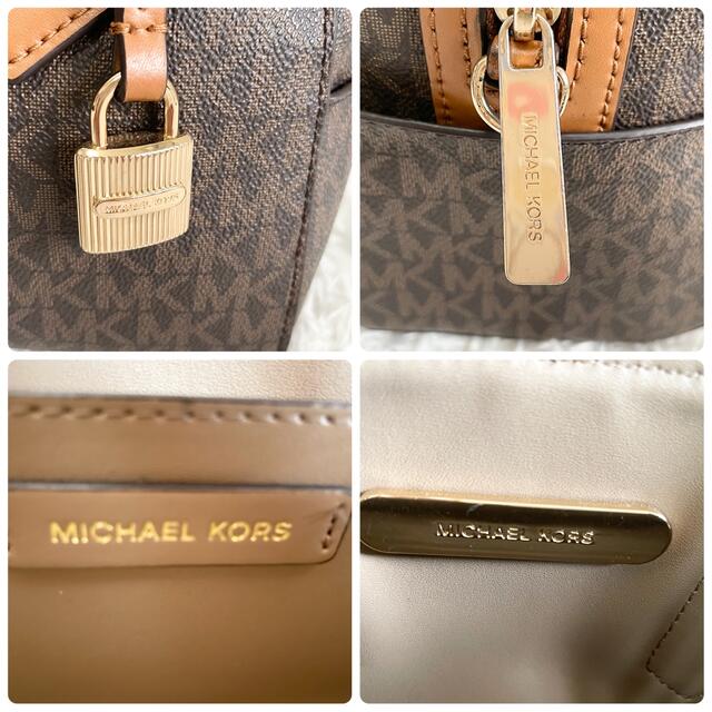 Michael Kors(マイケルコース)のマイケルコース   ショルダーバッグ　ミニボストン　2way  総柄　MKロゴ レディースのバッグ(ショルダーバッグ)の商品写真