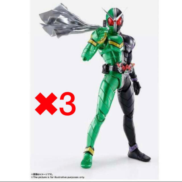 3個 S.H.Figuarts 真骨彫製法 仮面ライダーW サイクロンジョーカー 最