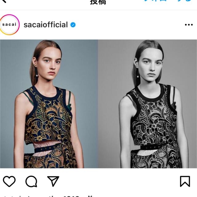 sacai - 【最終値下げ中】Sacai ワンピース レースの通販 by shop