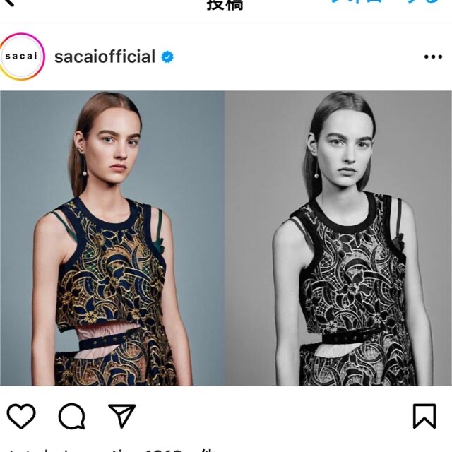 【最終値下げ中】Sacai ワンピース レース