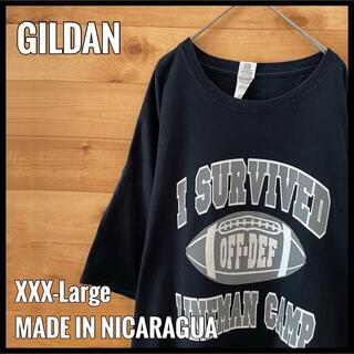 GILDAN - 【GILDAN】フットボール プリント Tシャツ 3XL ビッグサイズ US古着