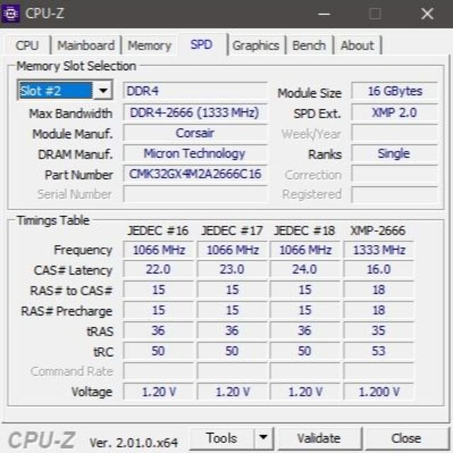 CORSAIR 32GB (16GBx2) DDR4-2666 (270 スマホ/家電/カメラのPC/タブレット(PCパーツ)の商品写真