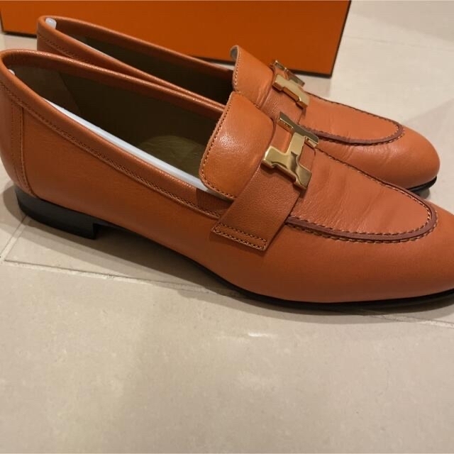 HERMES モカシンロワイヤル 36.5 ローファー　裏張り済み