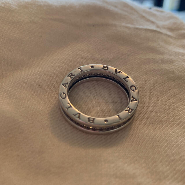 ブルガリ K18WG ダイヤ0.45ct ビーゼロワンリング フルダイヤ 指輪