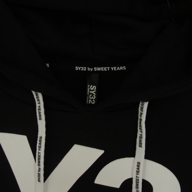 SWEET YEARS スイートイヤーズ TNS1740 SY32 BIG LOGO HOODIE ビッグロゴ プルオーバーフーディ ブラック系 M 2