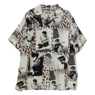 ワコマリア(WACKO MARIA)のWACKO MARIA ワコマリア MINEDENIM LARRY CLARK TULSA  s/s HAWAIIAN SHIRTS マインデニム ラリー クラ タルサ 半袖 ハワイアン シャツ ホワイト系 XS【美品】【中古】(シャツ)