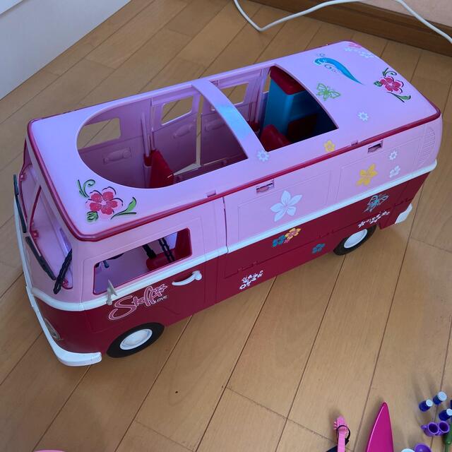 Barbie(バービー)のバービー キャンピングカー キッズ/ベビー/マタニティのおもちゃ(ぬいぐるみ/人形)の商品写真