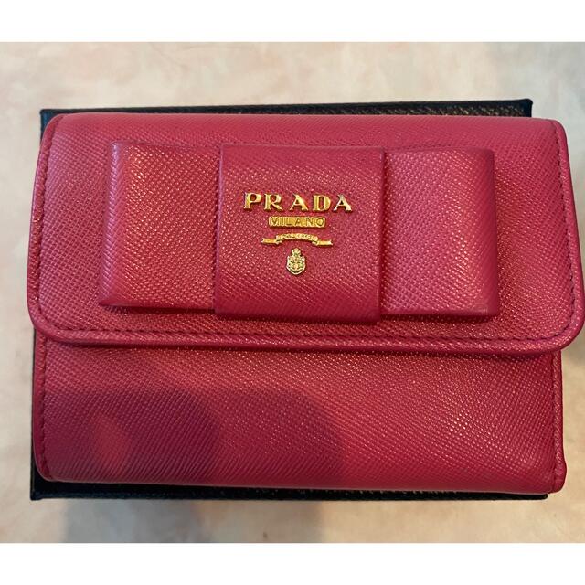 PRADA リボン 二つ折り財布 - 財布