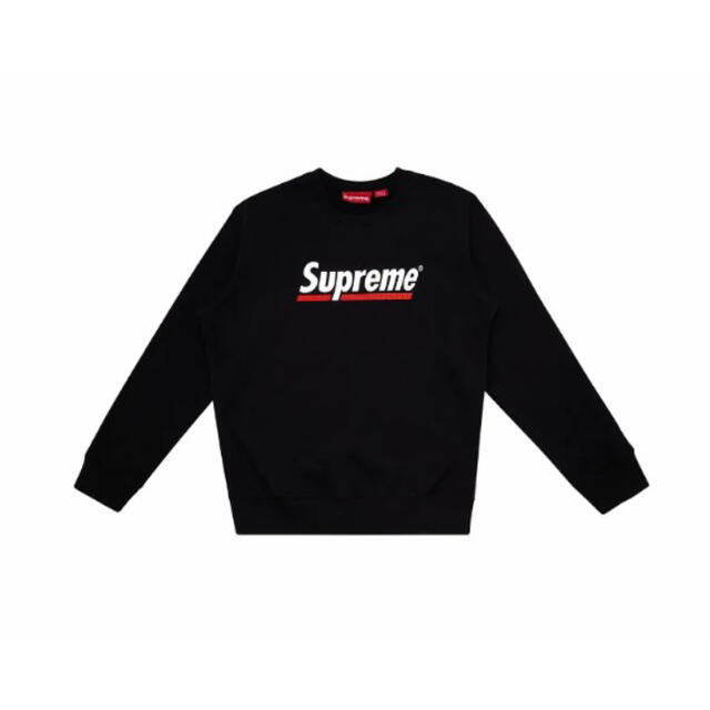 美品 最終値下げSUPREME Underline Crewneck Black