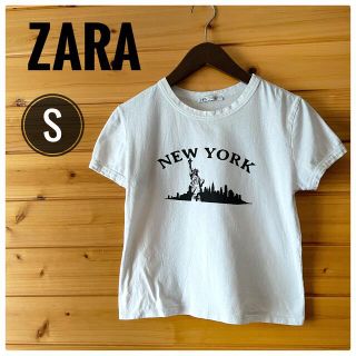 ザラ(ZARA)の【ZARA】完売品トレンドテキストTシャツ ショートスリーブ 白ホワイト S(Tシャツ(半袖/袖なし))