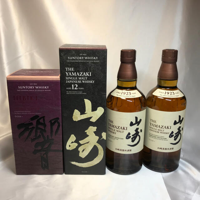 サントリー(サントリー)の山崎12年、山崎NV✖️2本、響ブレンターズチョイス 食品/飲料/酒の酒(ウイスキー)の商品写真